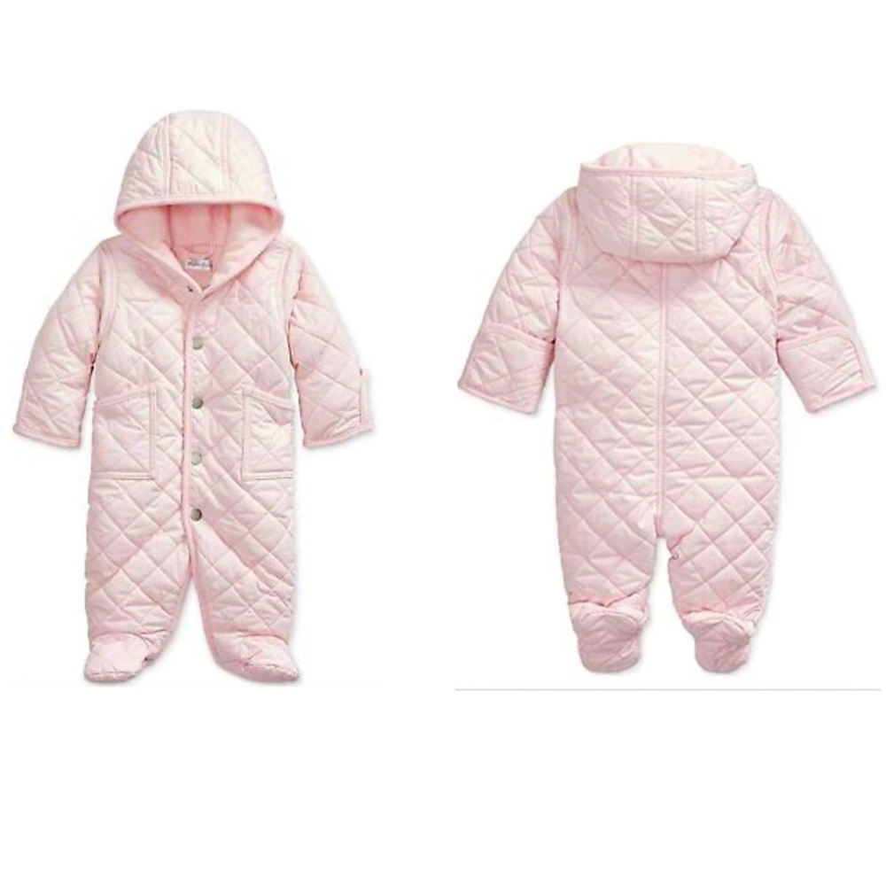 Ralph Lauren Baby Girl’s Hooded Barn Bunting Suit